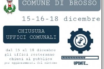 chiusura uffici comunali dal 15 al 18 dicembre 